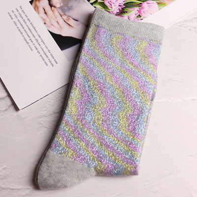 Women Cotton Glitter Socks