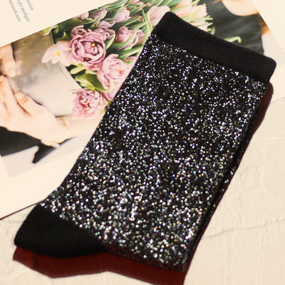 Women Cotton Glitter Socks