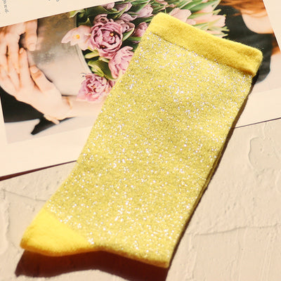 Women Cotton Glitter Socks