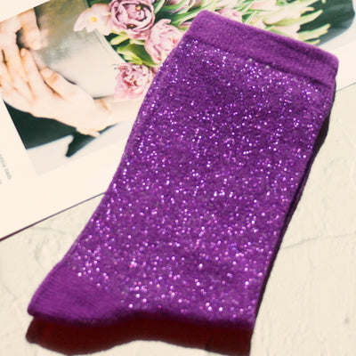 Women Cotton Glitter Socks