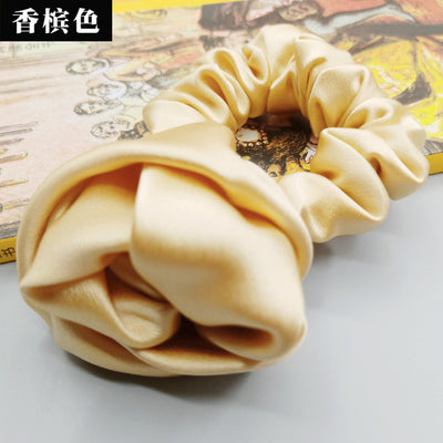 Pure Silk Rose Scrunchies