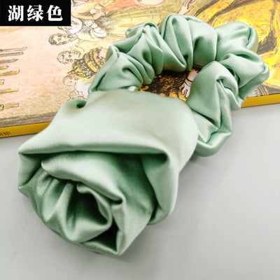 Pure Silk Rose Scrunchies