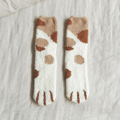 Women Cat Paw Cotton Socks