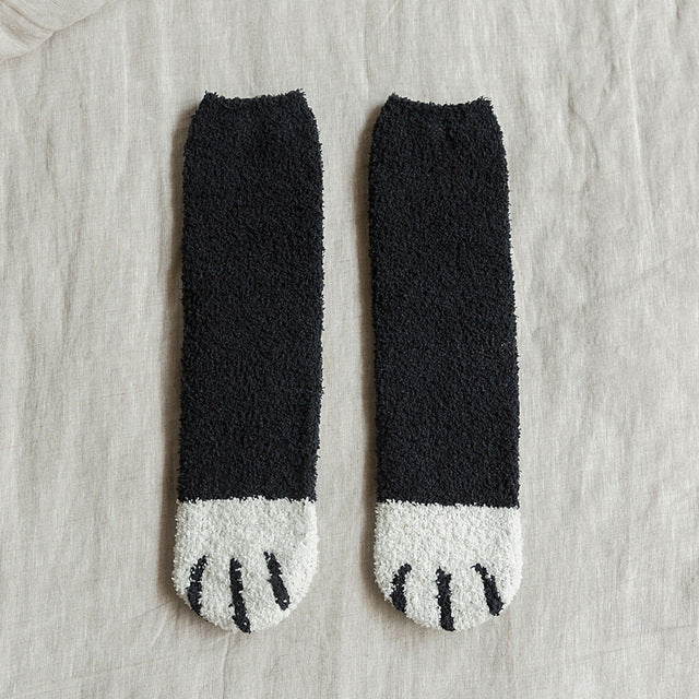 Women Cat Paw Cotton Socks