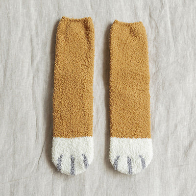 Women Cat Paw Cotton Socks