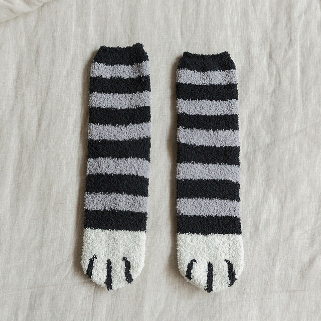 Women Cat Paw Cotton Socks