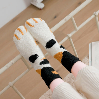 Women Cat Paw Cotton Socks